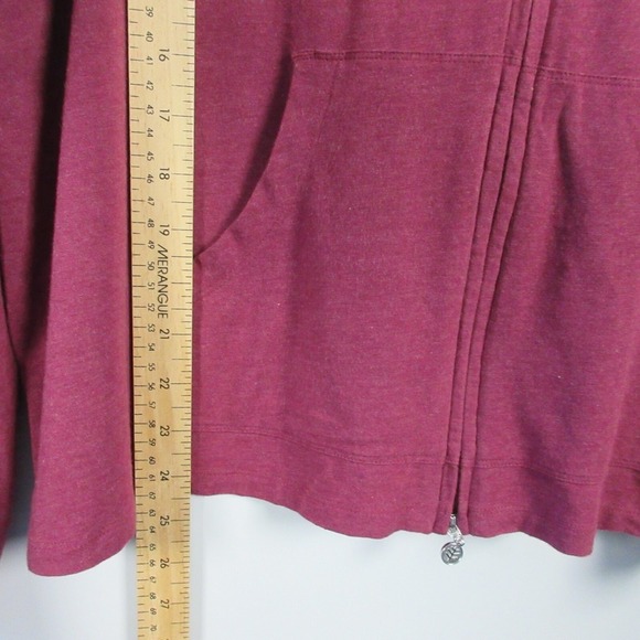 Coolibar Seaside Hoodie Women XL Purple Cotton Viscose Zip Up UV Protection 328 - Picture 10 of 11
